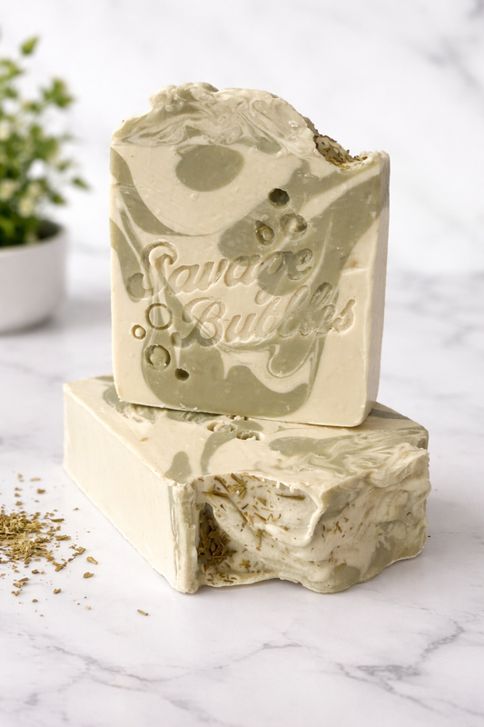 🧼 Savage Bubbles – Oat-milk Honey Hemp Silk Bar 🍯🌿✨